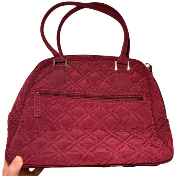 NEW Vera Bradley Raisin Matching Set Turn Lock Satchel Purse Trifold Wallet Gift - Picture 4 of 16